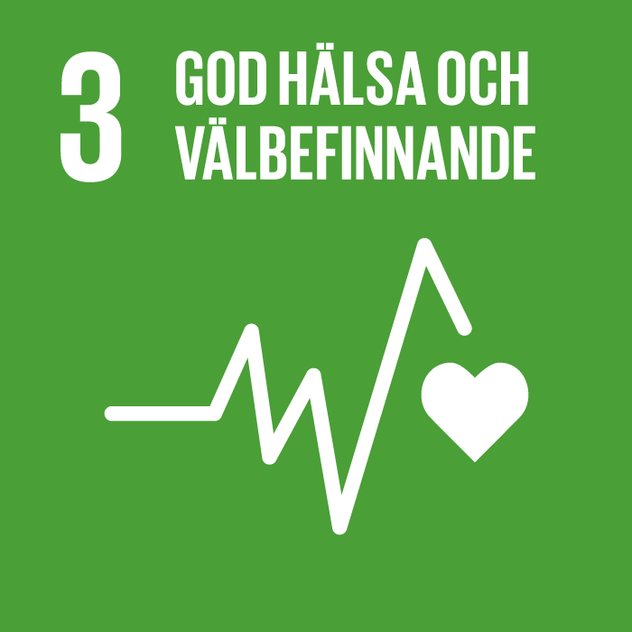  Symbol f&ouml;r m&aring;l nummer 3 god h&auml;lsa och v&auml;lbefinnande i Agenda2030