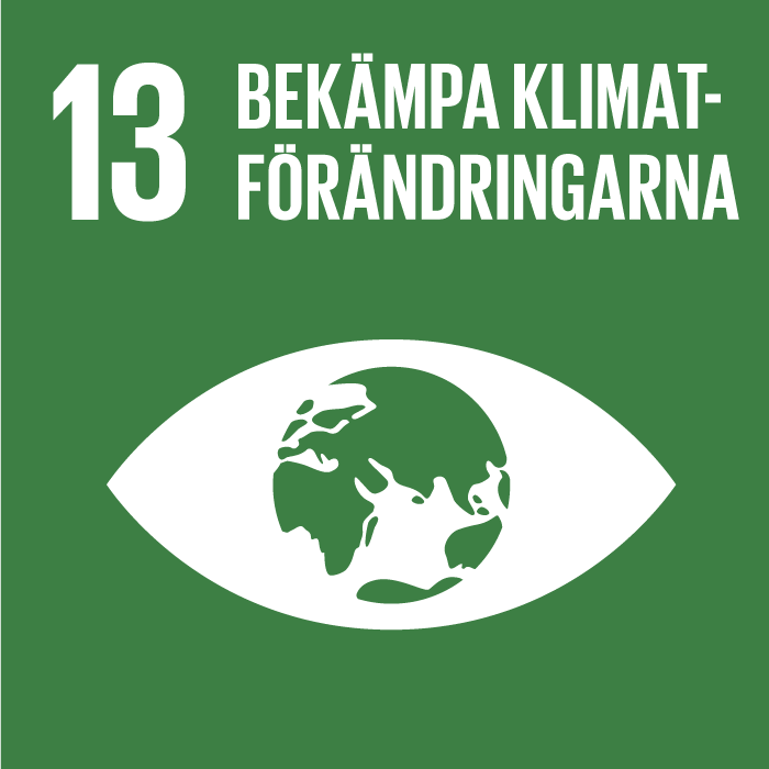 Symbol f&ouml;r m&aring;l nummer 13 bek&auml;mpa klimatf&ouml;r&auml;ndringarna  i Agenda2030